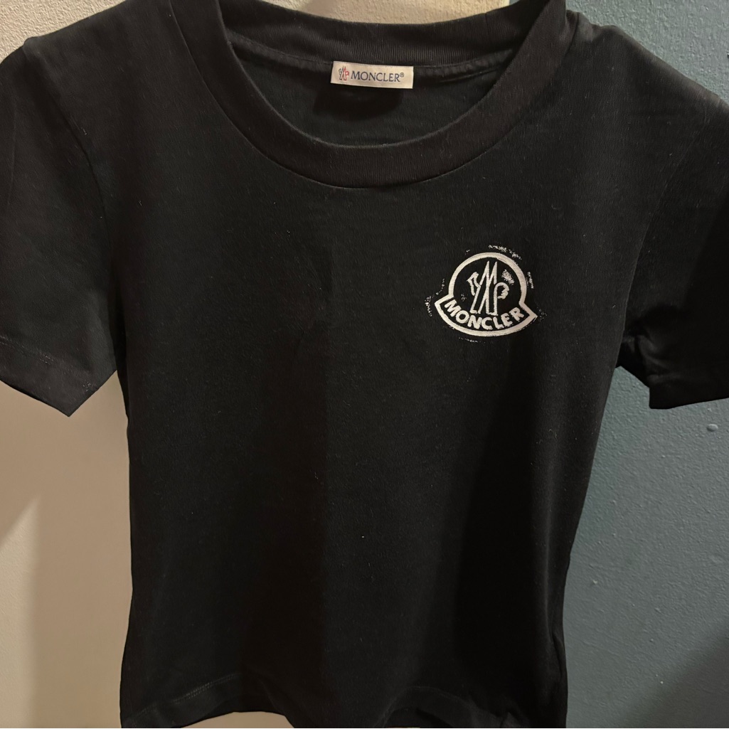 Moncler Kids Black Logo Tee